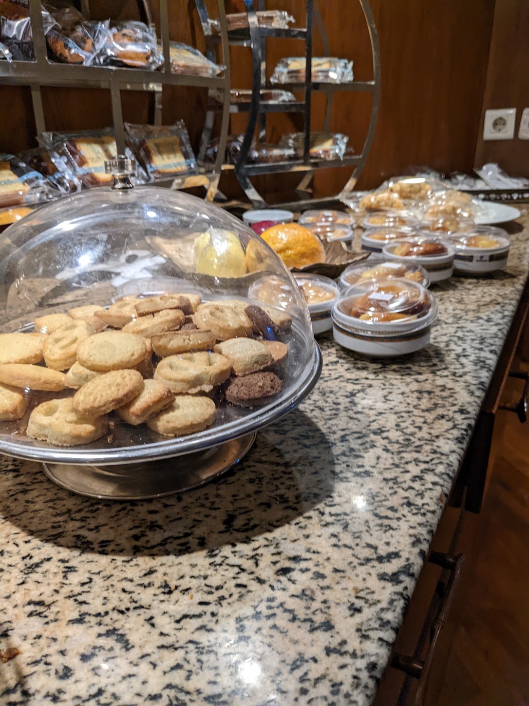 a group of cookies on a counter