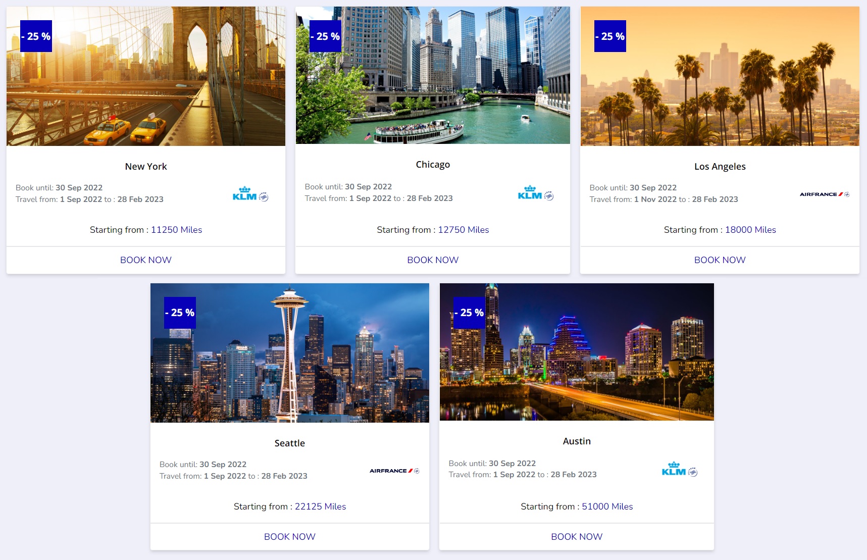 (EXPIRED) Flying Blue Promo Rewards For Sep Multiple US Cities W