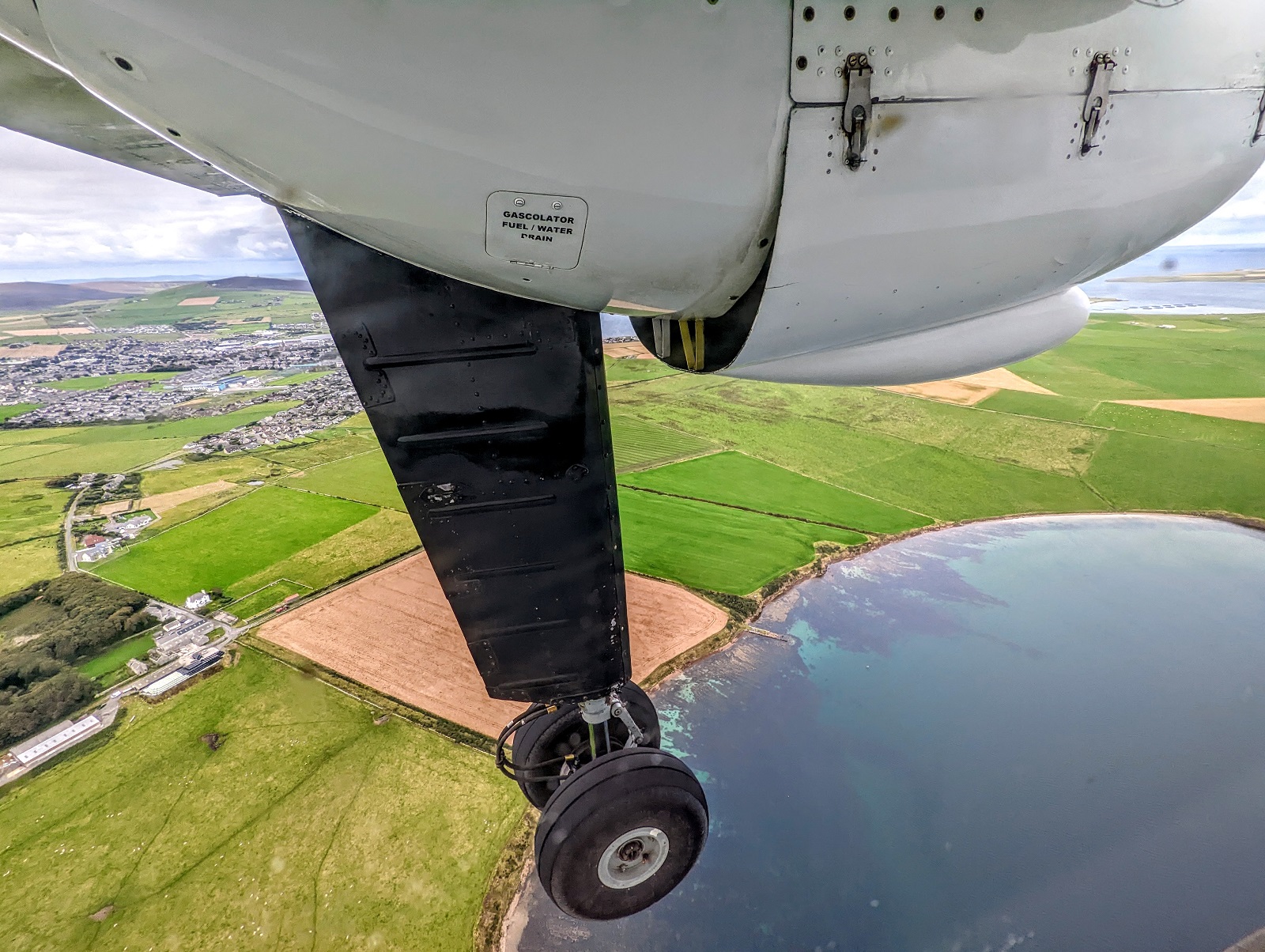 Flying over the Orkney Islands