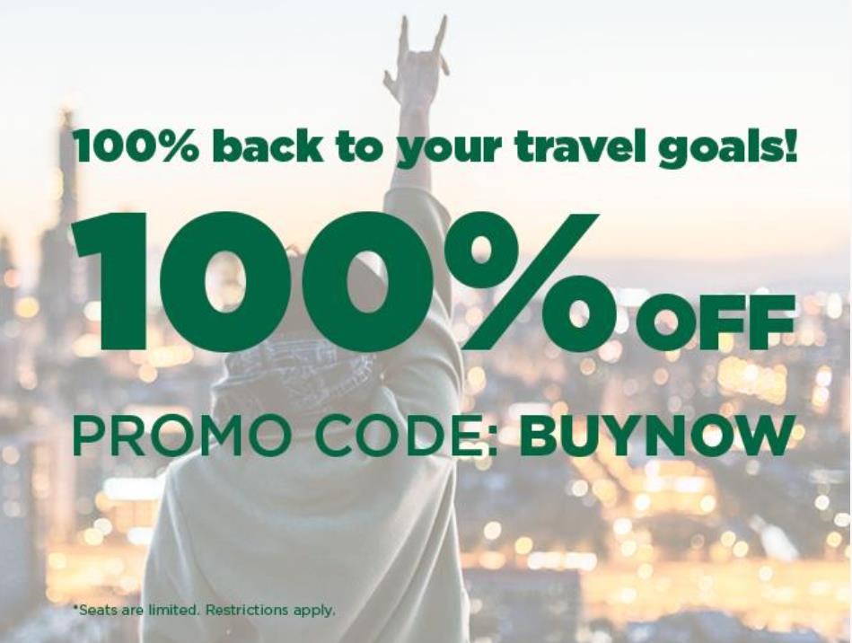Frontier Airlines One Day Sale: 100% off domestic flights using promo code BUYNO..