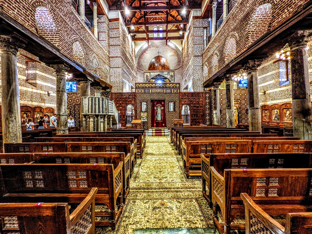Inside St Sergius and St Bacchus Church in Cairo