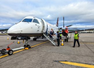 Loganair Aberdeen to Kirkwall flight