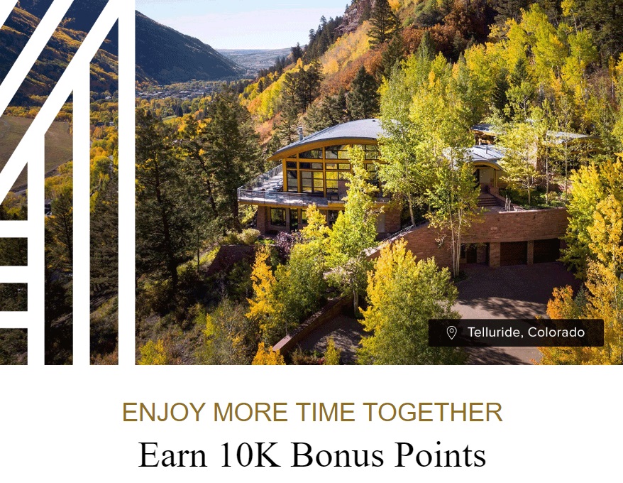 Marriott Homes & Villas promotion Stay 3 nights earn 10,000 bonus points