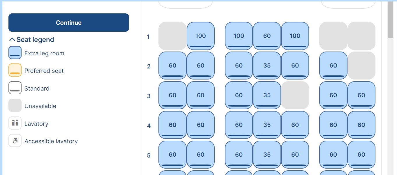 Norse Atlantic Airways Premium Economy Seat Assignment Pricing