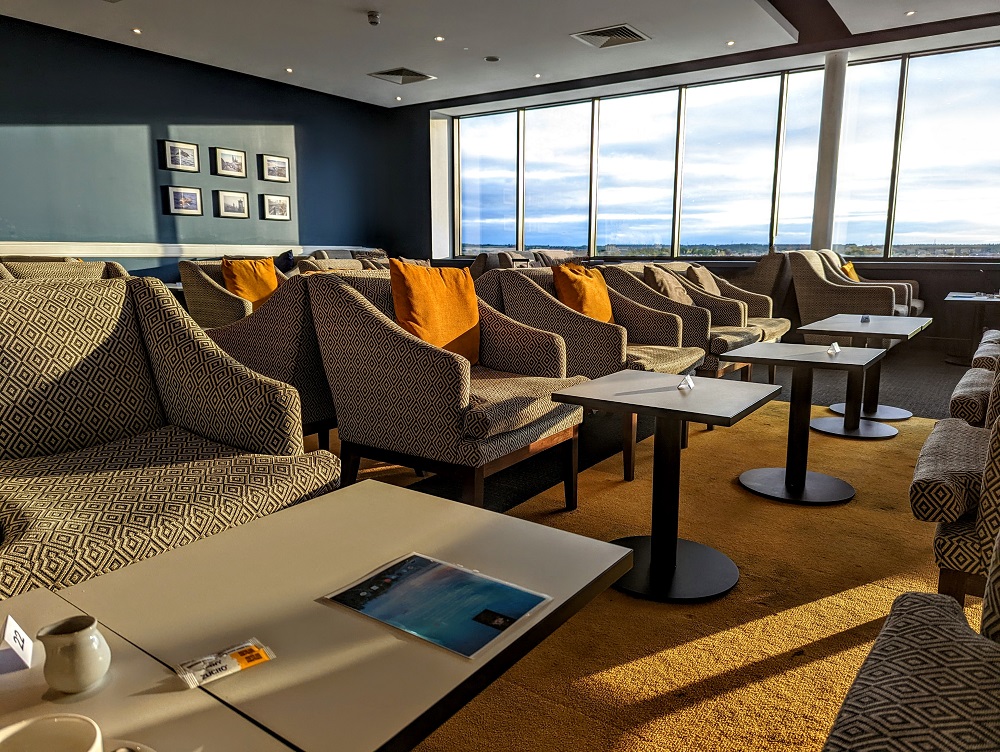 Northern Lights Executive Lounge seating at Aberdeen airport