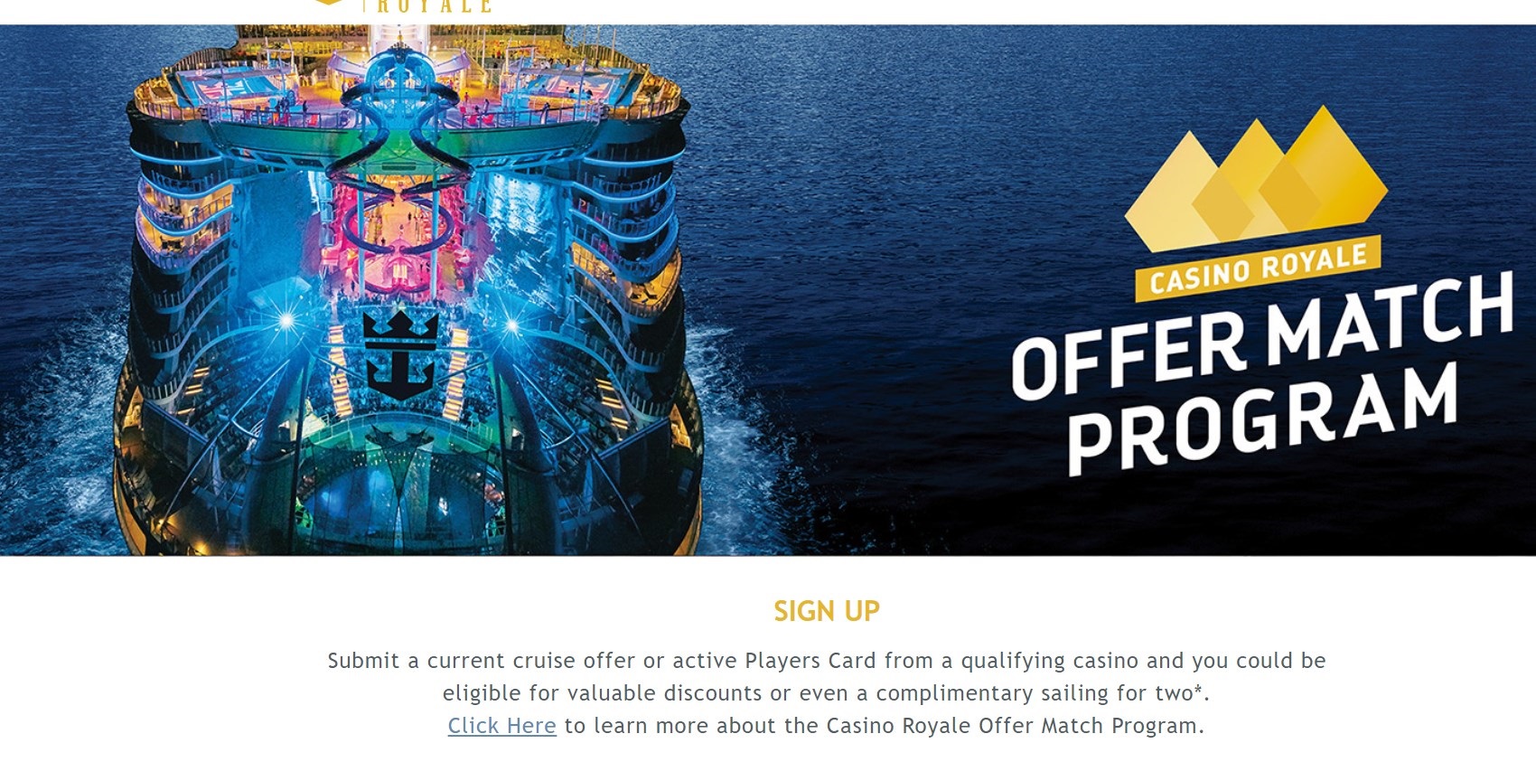 “Free” Royal Caribbean cruise match offer & kids sail free stack (parlay that Ca..