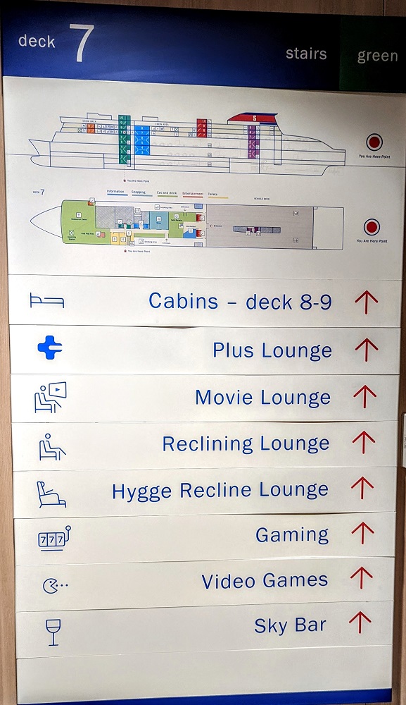 Stena Line ferry Liverpool-Belfast - Deck information