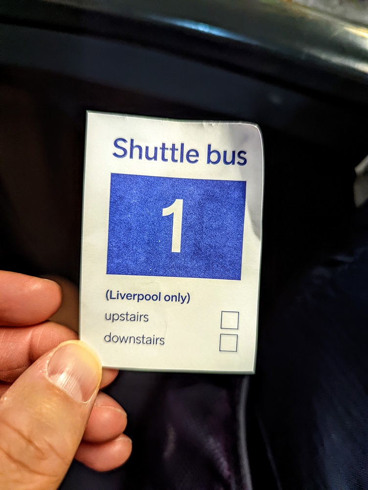 Stena Line ferry Liverpool-Belfast - Shuttle bus ticket to disembark the ferry
