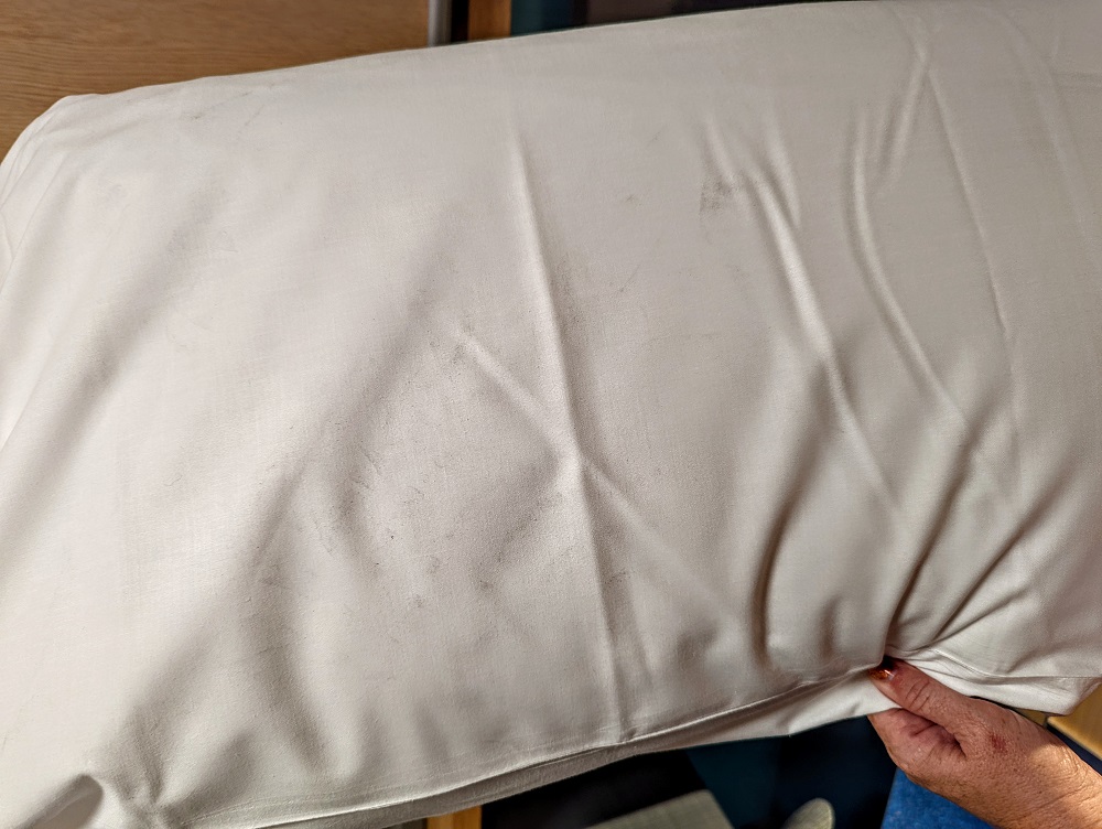 Stena Line ferry Liverpool-Belfast - This pillowcase could've done with a wash