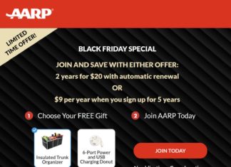 a black and red advertisement