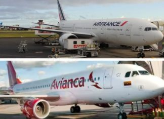 a collage of airplanes