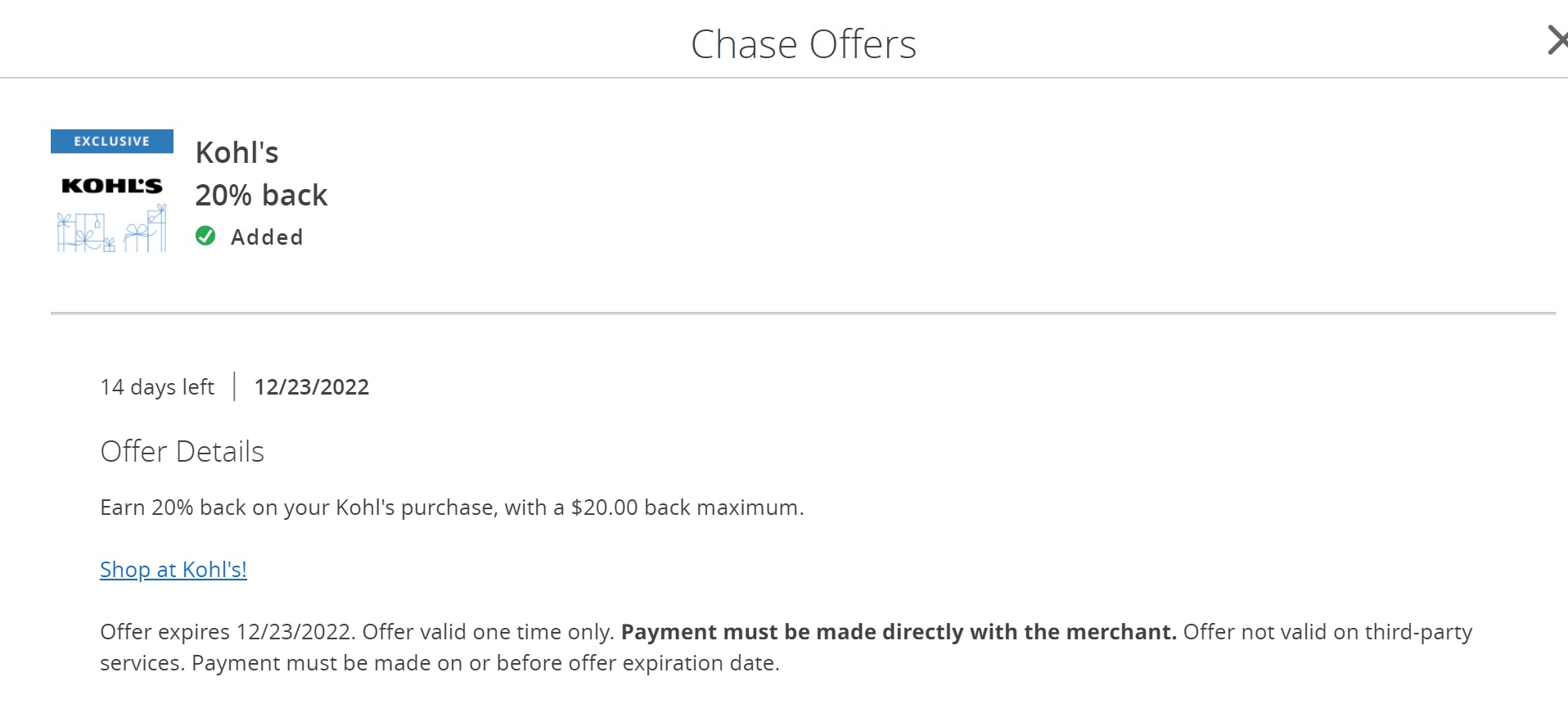 EXPIRED) Kohl's Chase Offer: Get 20% Back On Up To $100 (Can Buy Gift Cards  In-Store Inc. , Best Buy, Delta & More)