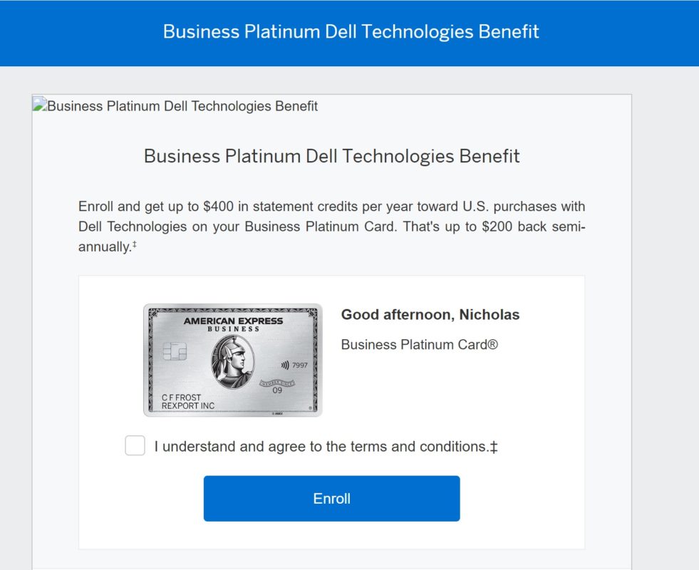 PSA Remember to enroll in Platinum card benefits