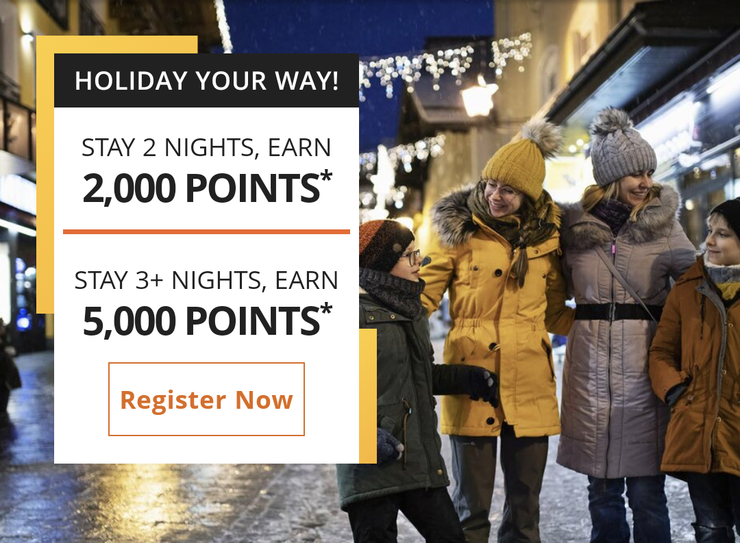 Choice Hotels promotion 2 nights 2,000 points 3 nights 5,000 points