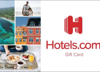 a gift card with a picture of a couple of people