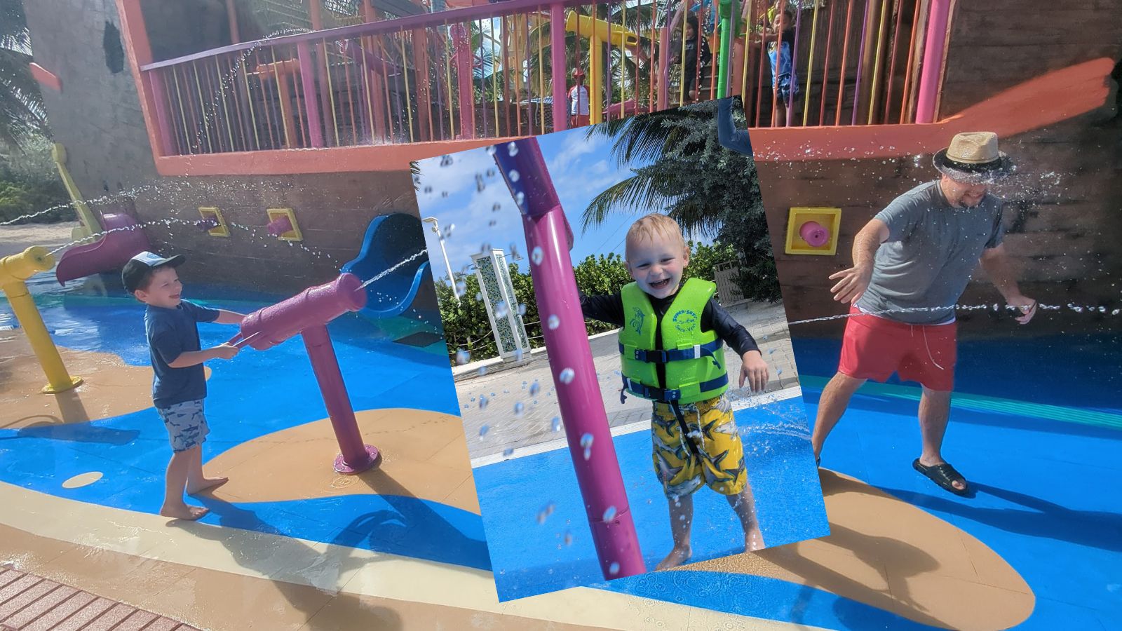 a child in a water park