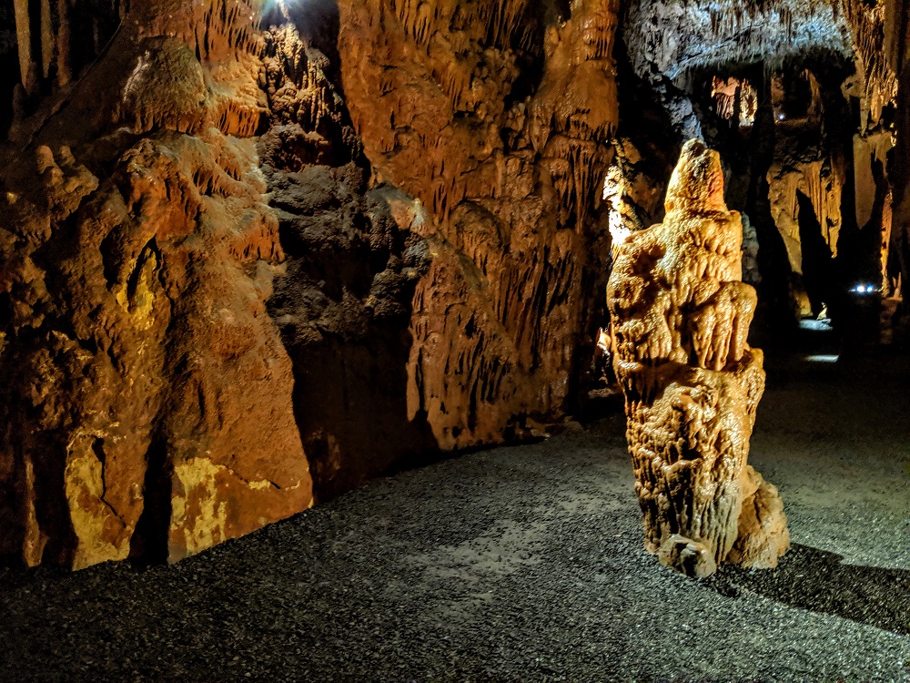 Stalagmites & stalactites at Grand Caverns