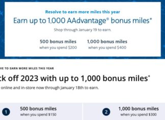 American Airlines United shopping portal promotions