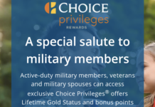 Choice Hotels Privileges Lifetime Gold Status Military Spouses