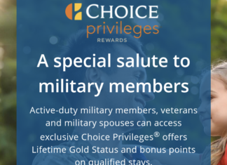 Choice Hotels Privileges Lifetime Gold Status Military Spouses