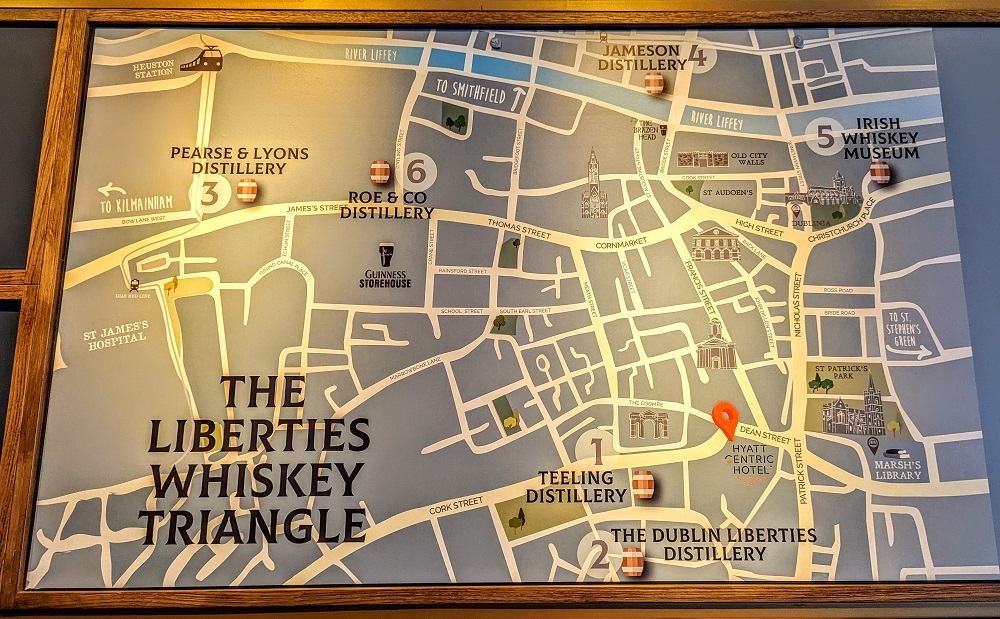 Hyatt Centric The Liberties Dublin - Map of The Liberties Whiskey Triangle