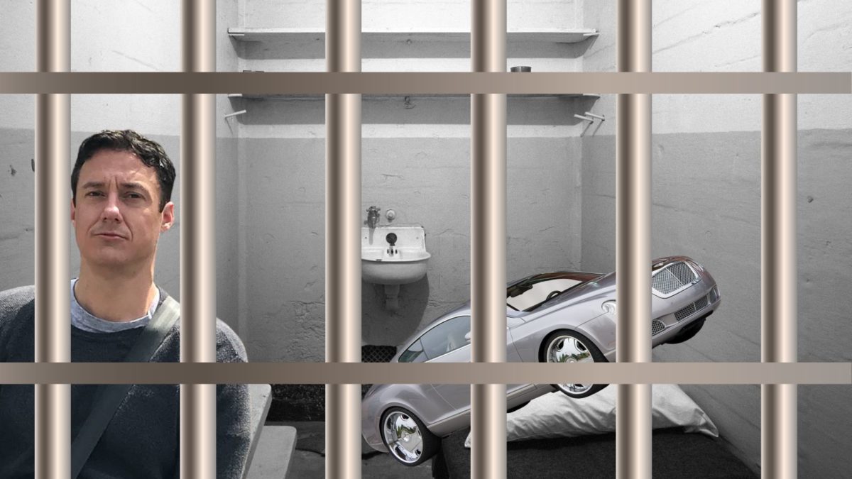 a car in a cell