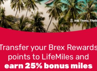 Brex LifeMiles 25% Transfer Bonus