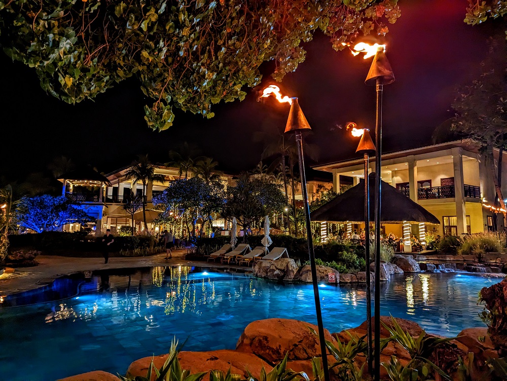 Hilton Mauritius Resort & Spa at night