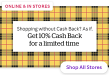 a yellow and black plaid pattern with white text
