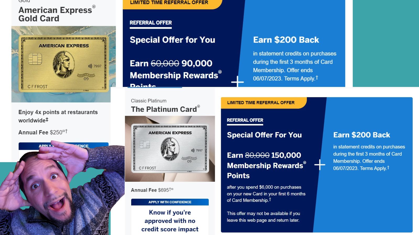 Now 150K 200 Or 90K 200 Awesome Offers Out On Platinum And Gold Cards