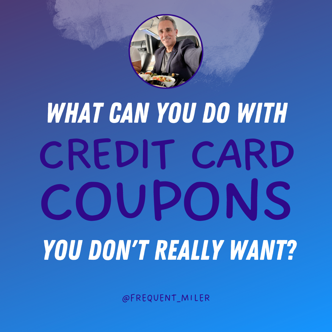What can you do with credit card coupons you don't really want? Instagram Post