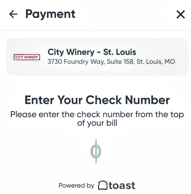 inKind app - Entering the check number