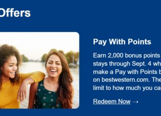 Best Western Rewards promotion 2,000 points award stay