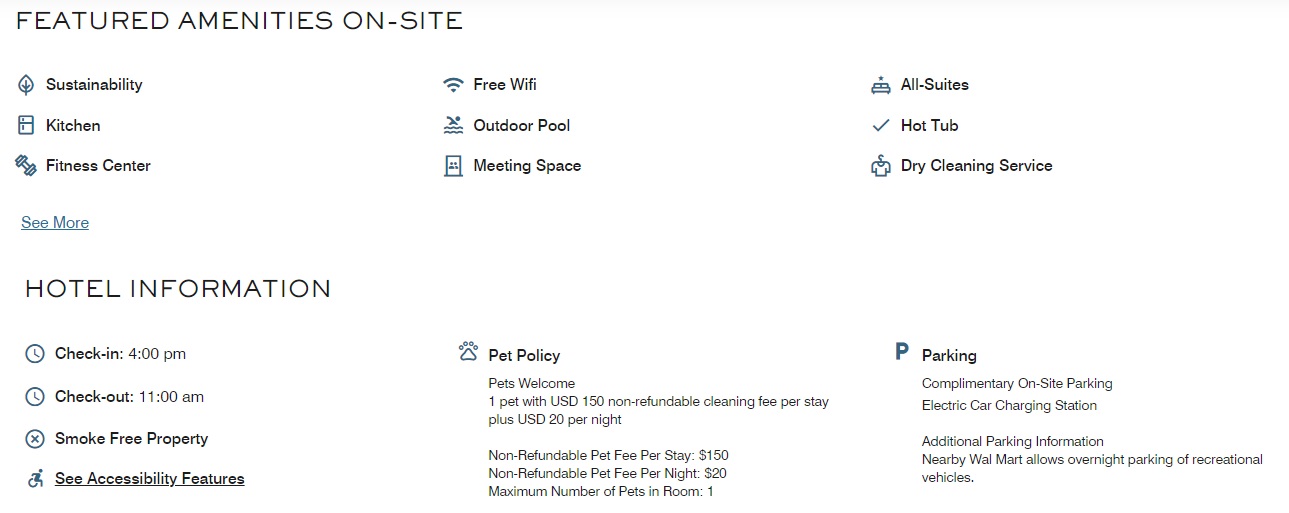 Example Residence Inn pet policy