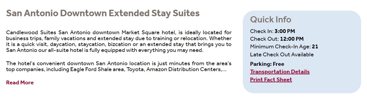 How to find Candlewood Suites Staybridge Suites pet-friendly hotels - Print fact sheet