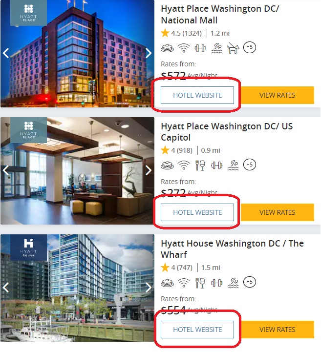 How to find Hyatt pet-friendly hotels - click on hotel website