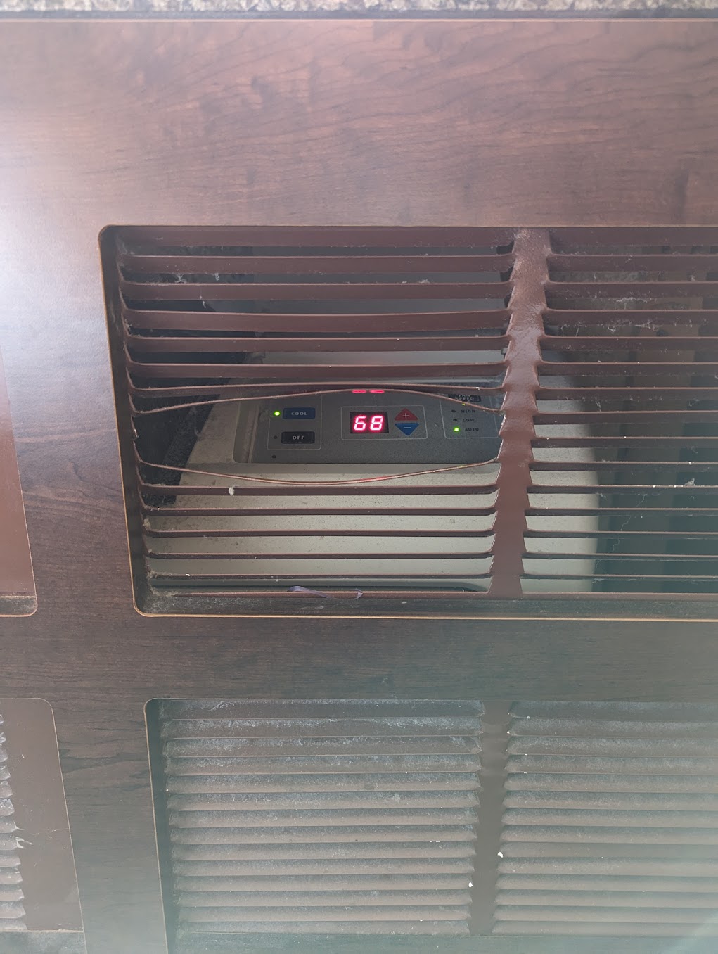 a vent with a digital display