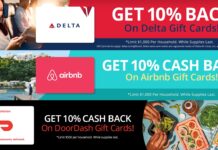 MyGiftCardsPlus gift card deals Delta Airbnb DoorDash