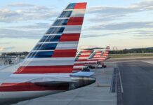 airplanes parked on a runway