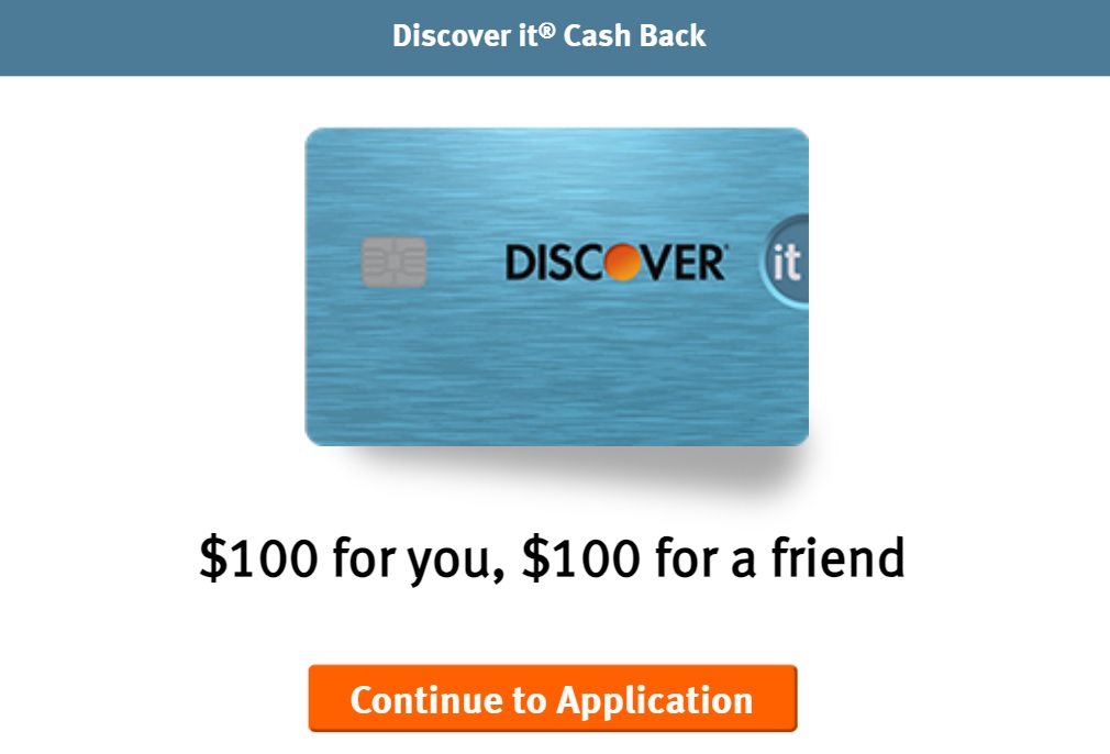 Discover It welcome offer $100 bonus