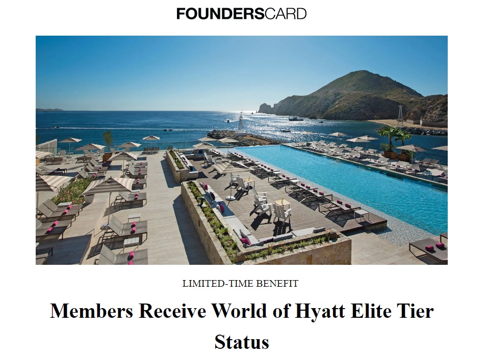 FoundersCard Hyatt Globalist status fast-track