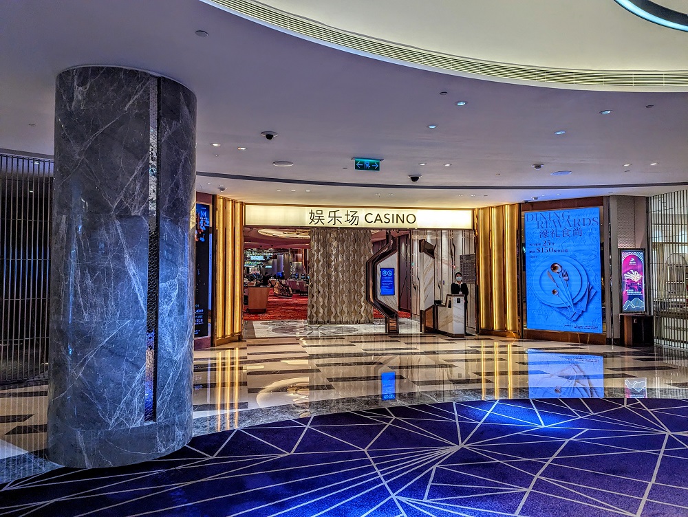 a lobby of a casino