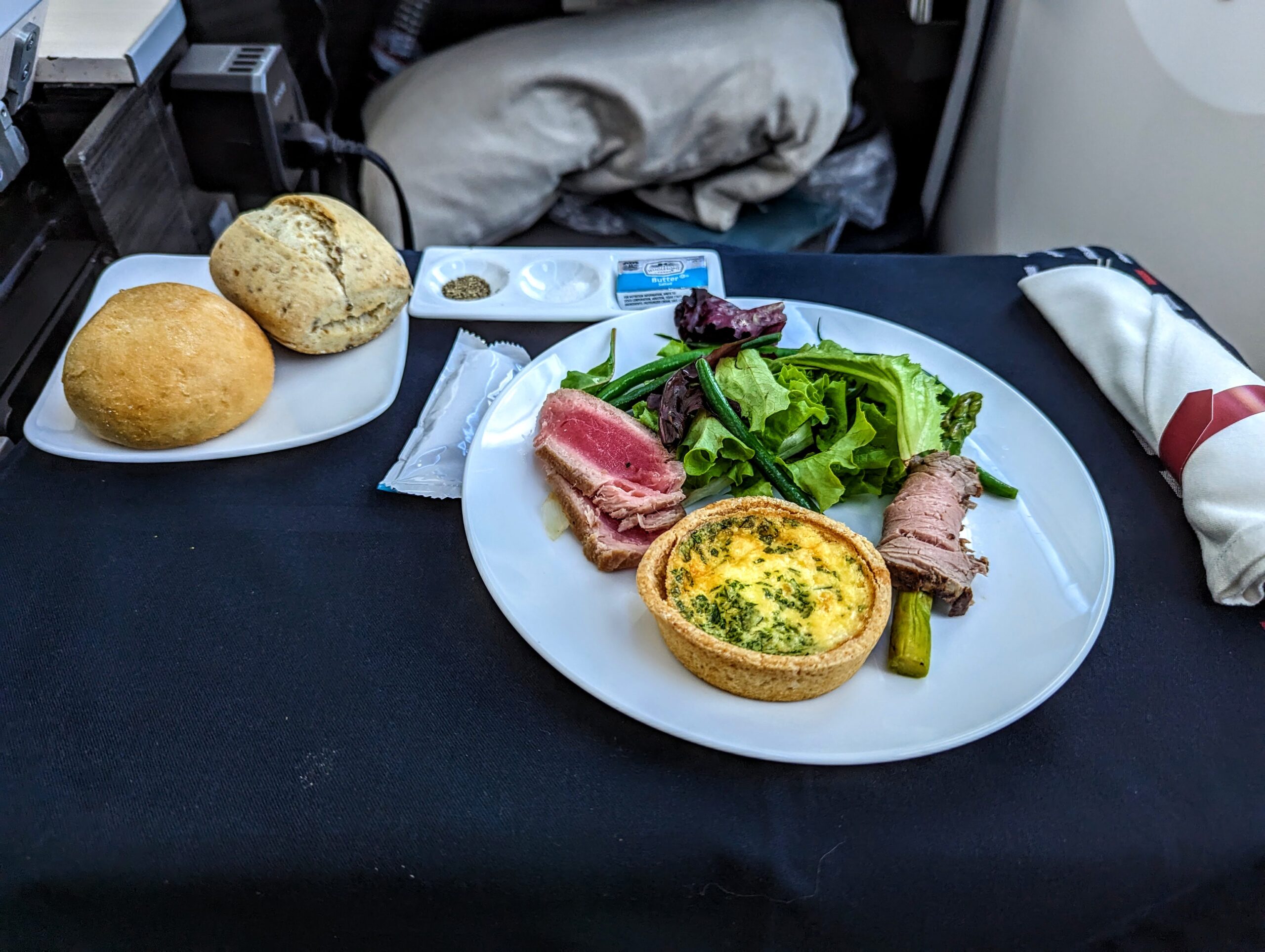 a plate of food on a table