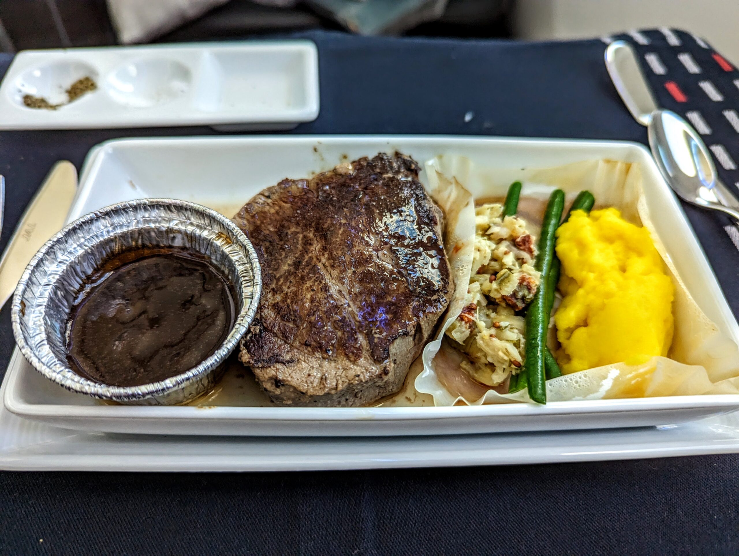 a plate of food on a table