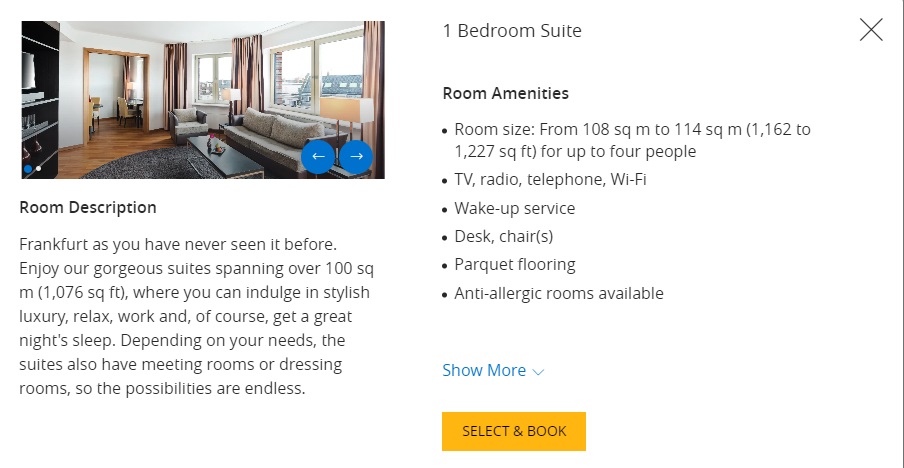 a screenshot of a hotel suite