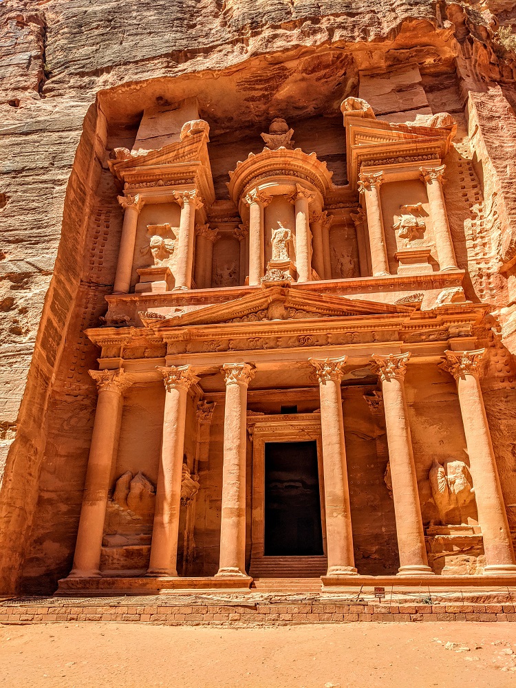 The Treasury (Al-Khazneh) at Petra in Jordan