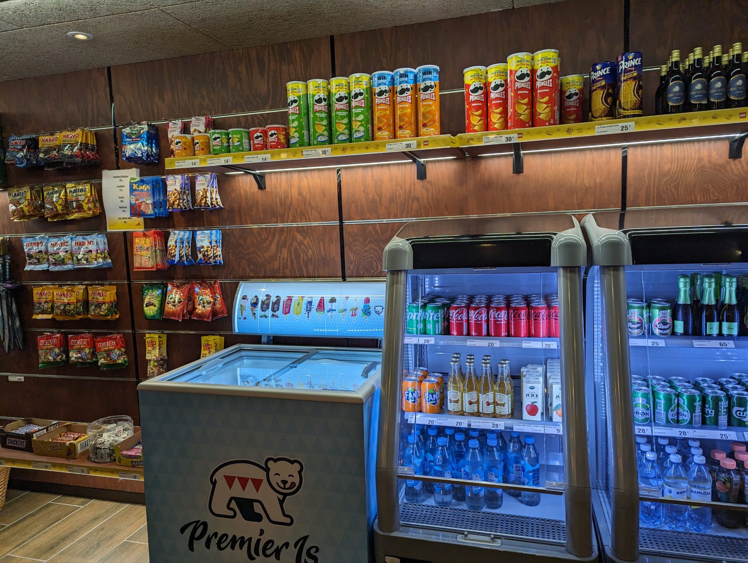 a refrigerators and drinks in a store