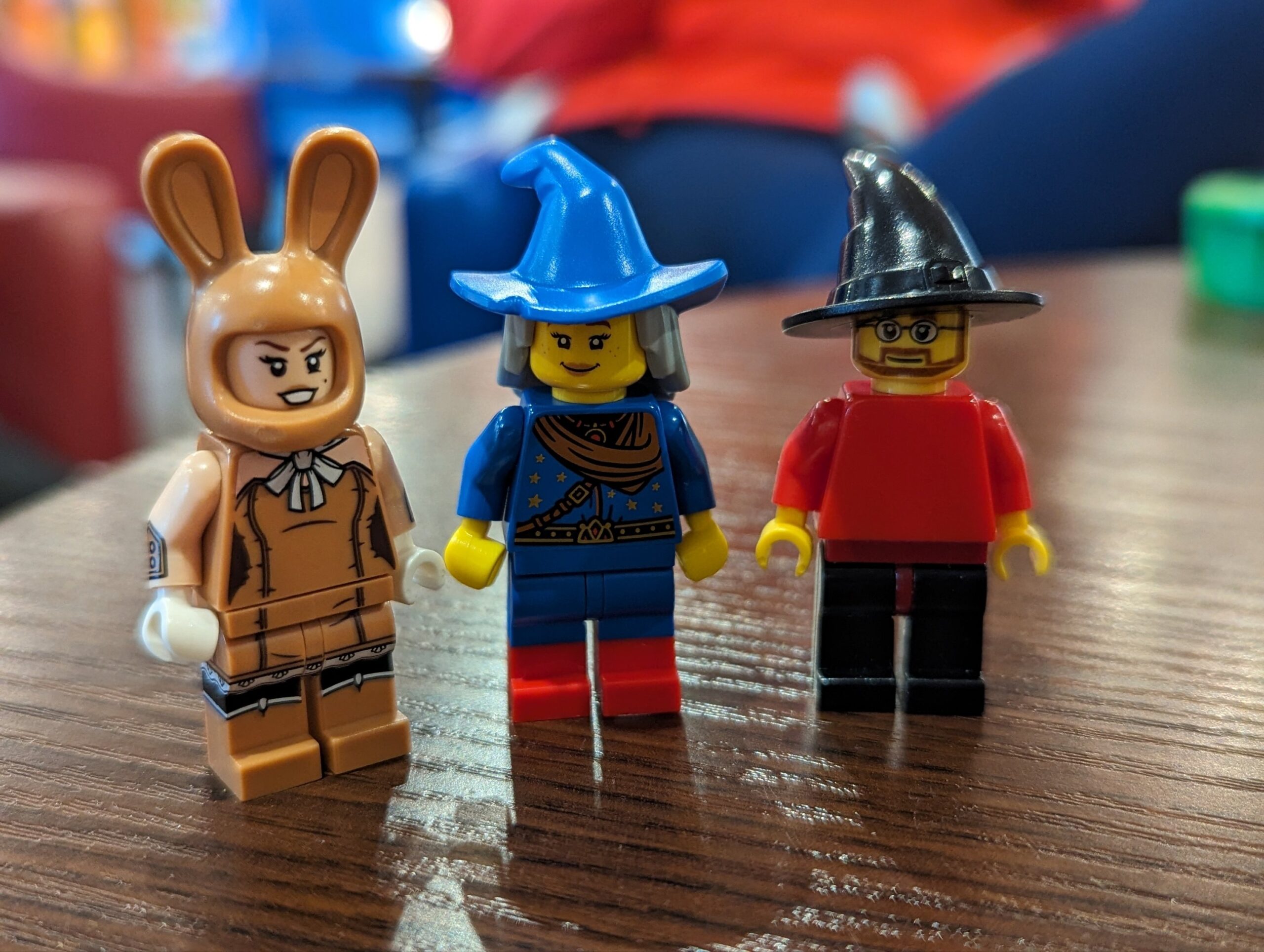 a group of lego figures on a table