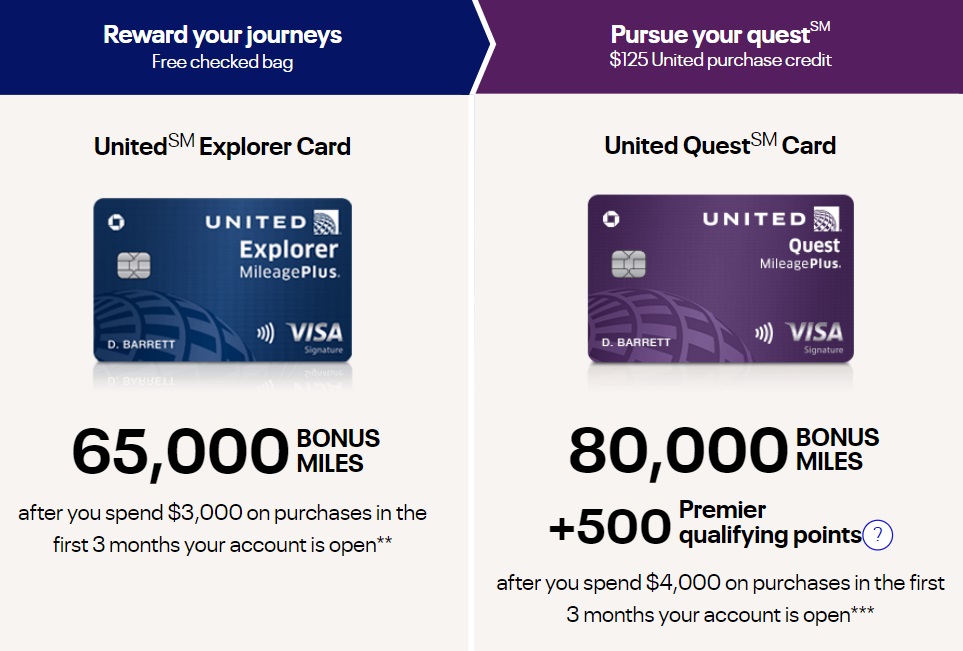 Chase United credit cards increased offers logged in