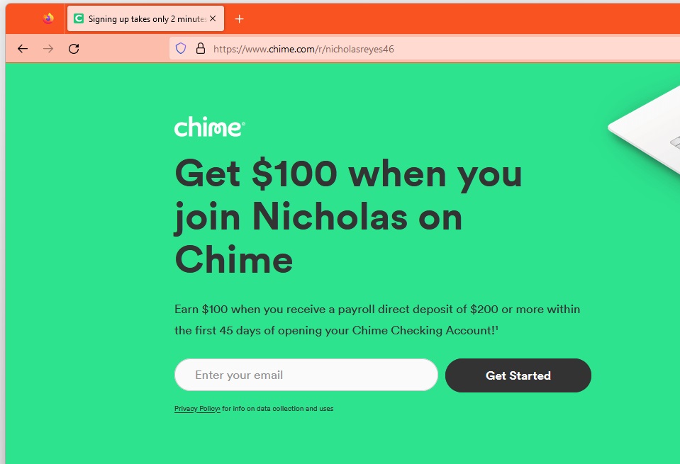 Simple $200 checking account bonus (as much as $500 or perhaps even $800+ in two-player mode) with Chime | Digital Noch Digital Noch
